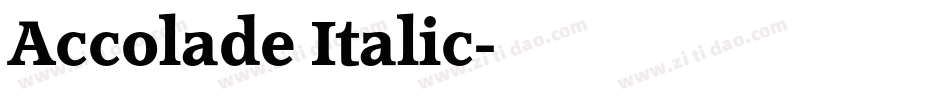 Accolade Italic字体转换